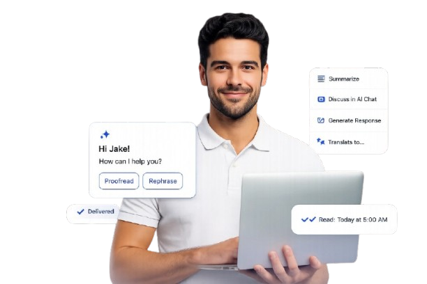 HostPowr AI assistant helping with domain naming — proofread, summarize, and generate brandable ideas